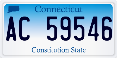 CT license plate AC59546