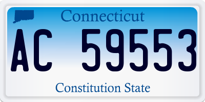 CT license plate AC59553
