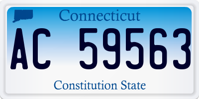 CT license plate AC59563