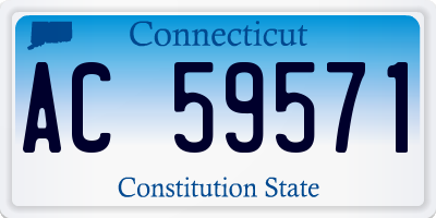 CT license plate AC59571