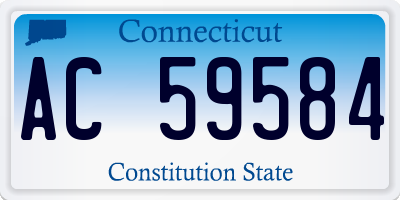CT license plate AC59584