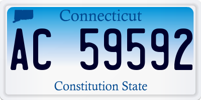 CT license plate AC59592