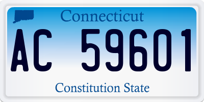 CT license plate AC59601