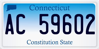 CT license plate AC59602