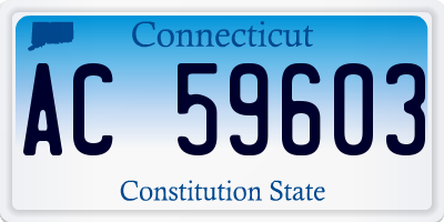 CT license plate AC59603