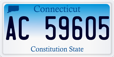 CT license plate AC59605