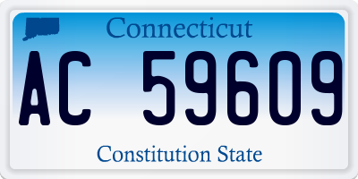CT license plate AC59609