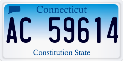 CT license plate AC59614