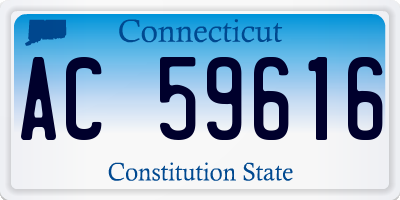 CT license plate AC59616