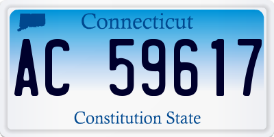 CT license plate AC59617
