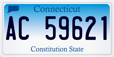 CT license plate AC59621