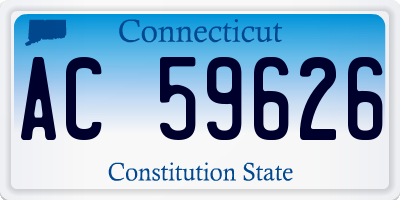 CT license plate AC59626