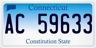 CT license plate AC59633