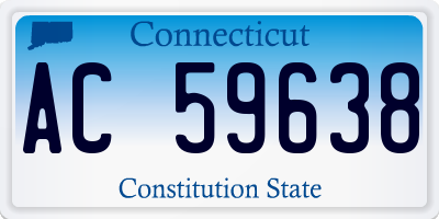 CT license plate AC59638