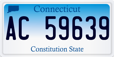 CT license plate AC59639