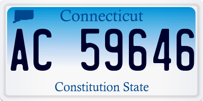 CT license plate AC59646