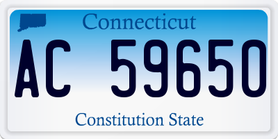 CT license plate AC59650