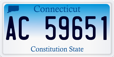 CT license plate AC59651