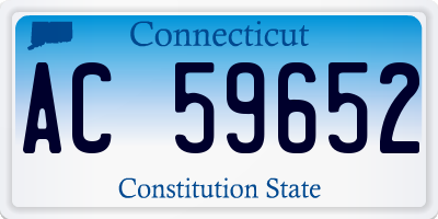 CT license plate AC59652