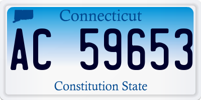CT license plate AC59653