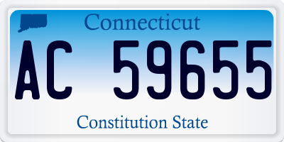 CT license plate AC59655
