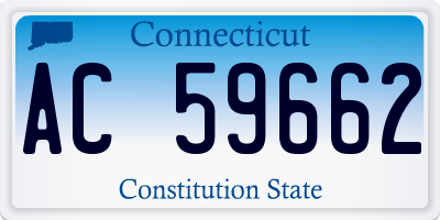 CT license plate AC59662