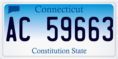 CT license plate AC59663