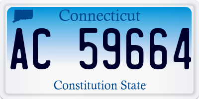 CT license plate AC59664