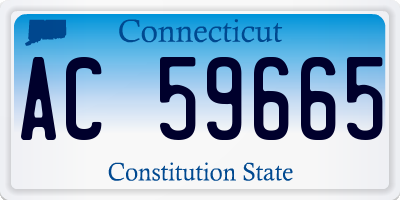 CT license plate AC59665