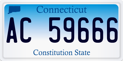 CT license plate AC59666