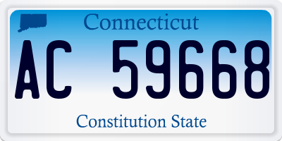 CT license plate AC59668