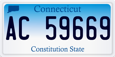 CT license plate AC59669