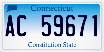 CT license plate AC59671