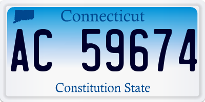 CT license plate AC59674