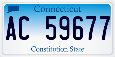 CT license plate AC59677