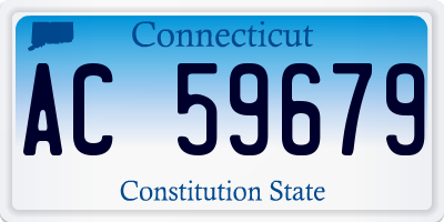 CT license plate AC59679