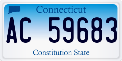 CT license plate AC59683