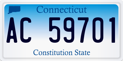 CT license plate AC59701