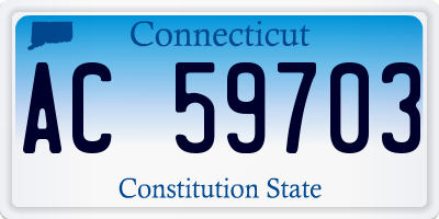 CT license plate AC59703