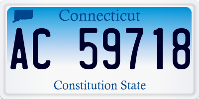 CT license plate AC59718