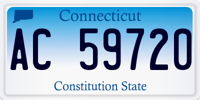 CT license plate AC59720