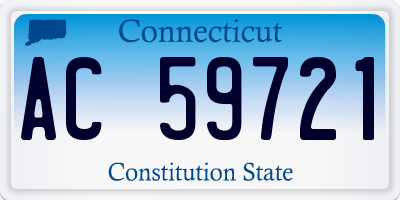 CT license plate AC59721