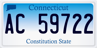 CT license plate AC59722