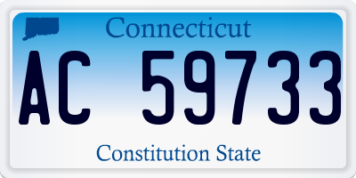 CT license plate AC59733