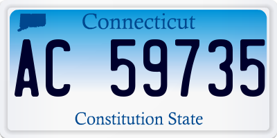 CT license plate AC59735