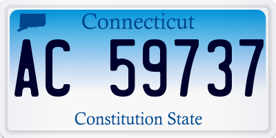 CT license plate AC59737