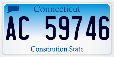 CT license plate AC59746