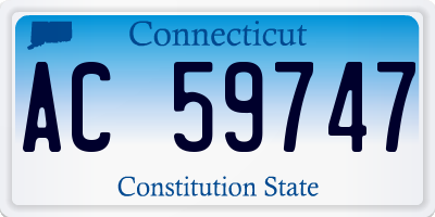 CT license plate AC59747