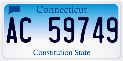 CT license plate AC59749
