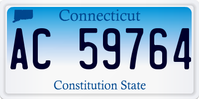 CT license plate AC59764